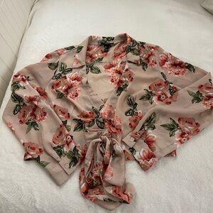 (Forever 21) Floral Wrap Blouse